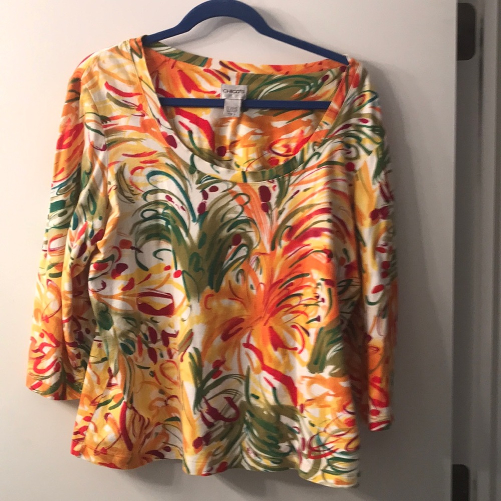 Chico’s cotton 3/4 length sleves